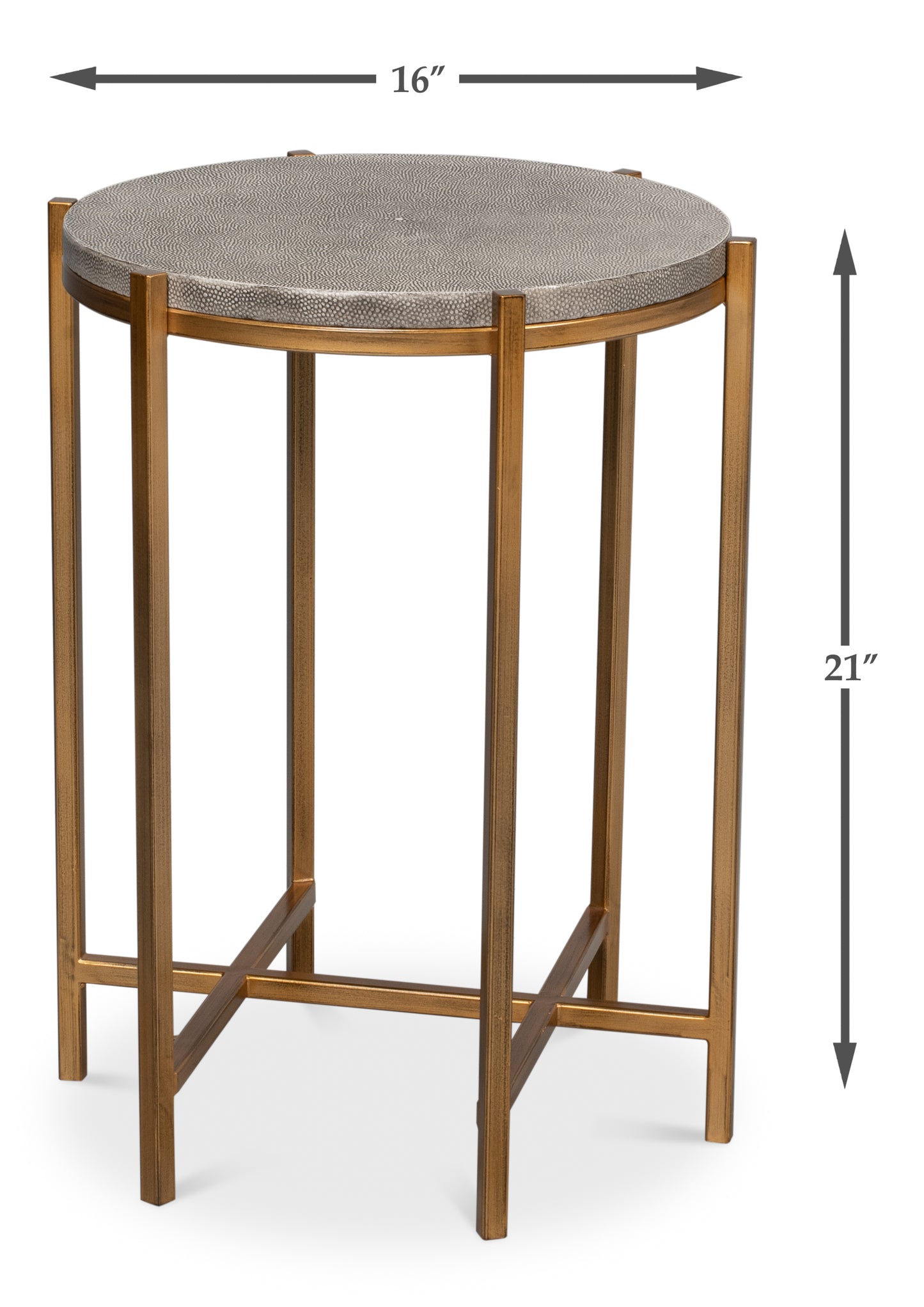Spence Side Table, Black And Gold