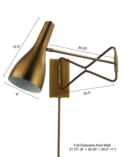 Lenz Swing Arm Wall Sconce