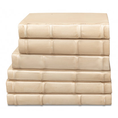 Books, Set Of 12, Antique White