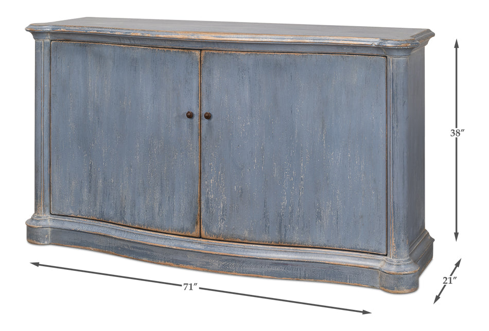 Columns Bowfront Sideboard Blue