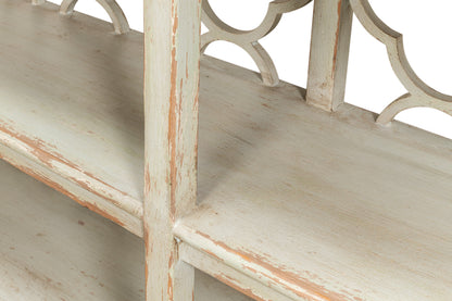 Quatrefoil Bookshelf Console Table