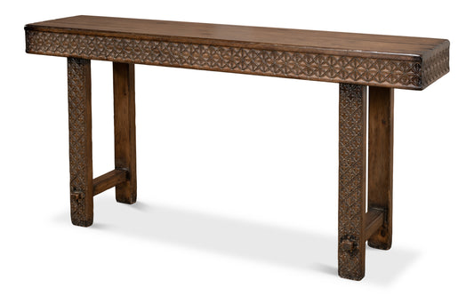 Honeycomb & Cross Console Table