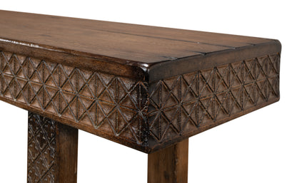 Honeycomb & Cross Console Table