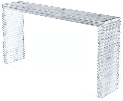 STACKED CONSOLE TABLE, BROWN