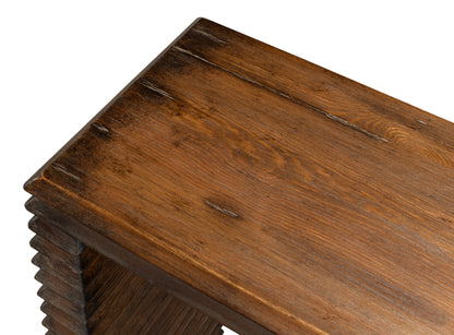 STACKED CONSOLE TABLE, BROWN