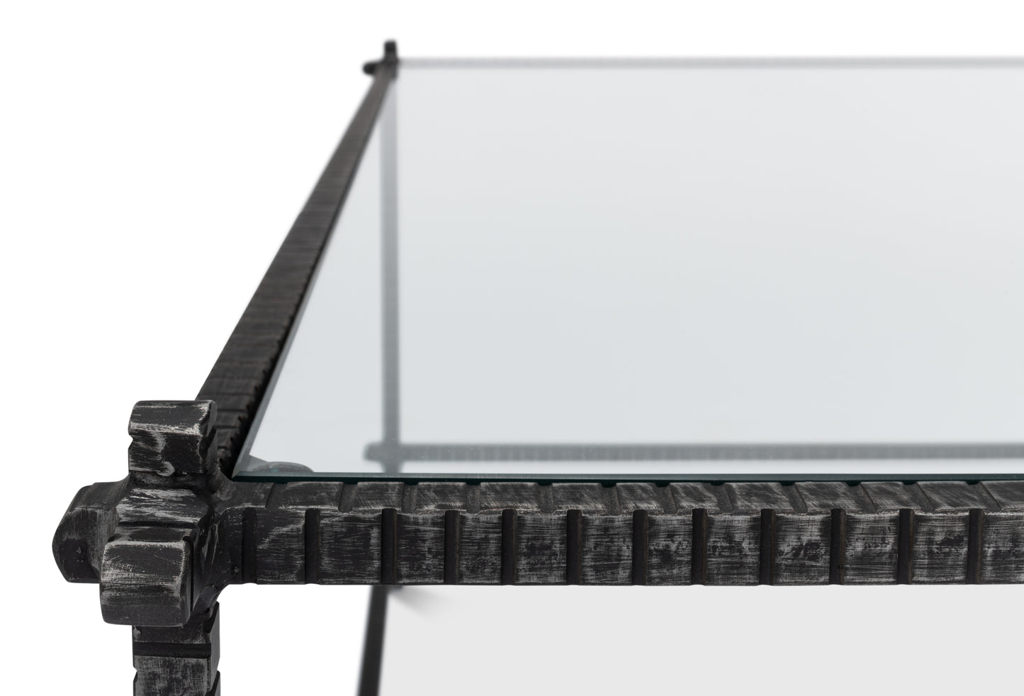 SERRATED EDGE IRON COFFEE TABLE