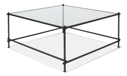SERRATED EDGE IRON COFFEE TABLE