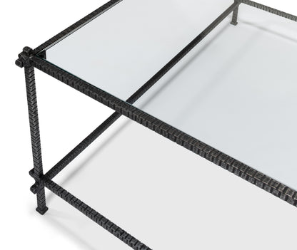 SERRATED EDGE IRON COFFEE TABLE