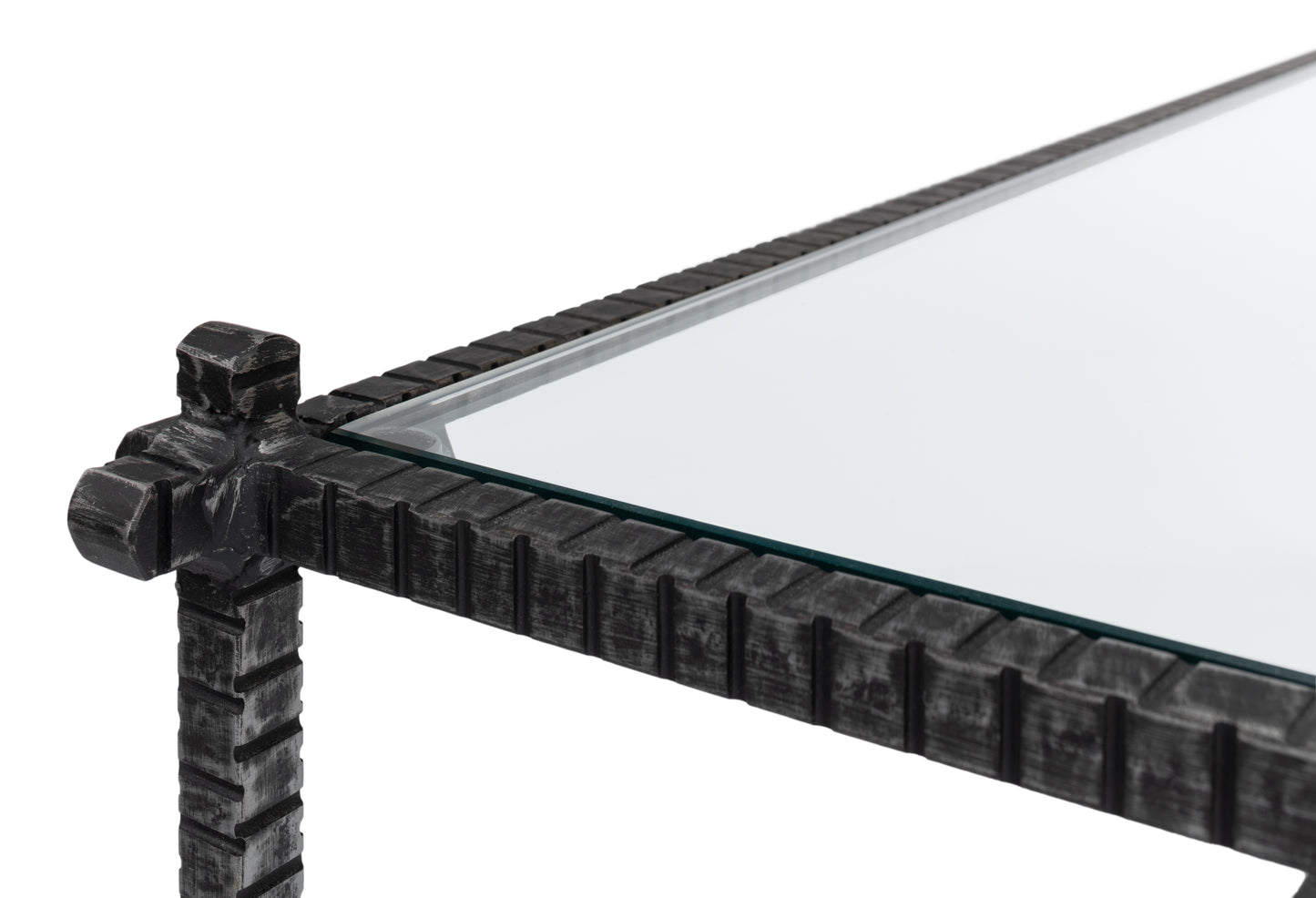 SERRATED EDGE IRON COFFEE TABLE