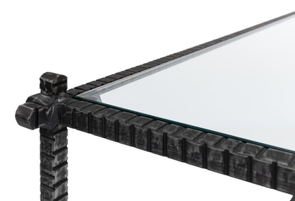 SERRATED EDGE IRON COFFEE TABLE