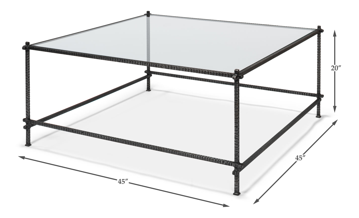 SERRATED EDGE IRON COFFEE TABLE