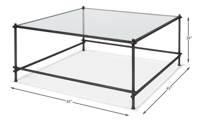 SERRATED EDGE IRON COFFEE TABLE