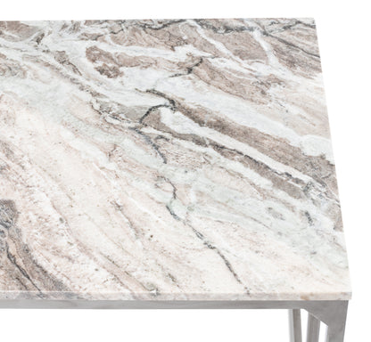 Open Desk With Shelves Marble Top