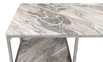Open Desk With Shelves Marble Top