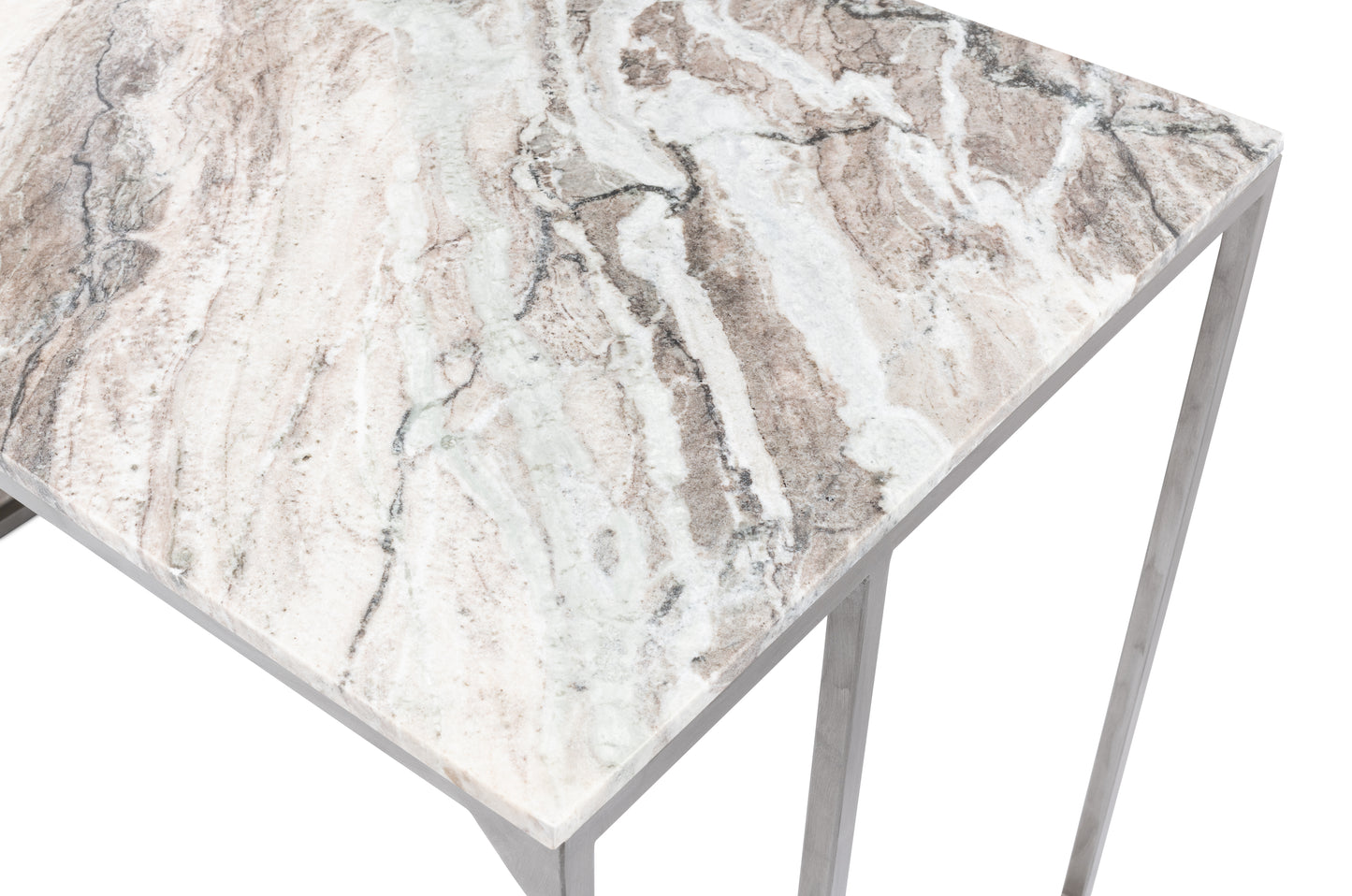 Open Desk With Shelves Marble Top