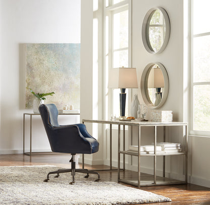Open Desk With Shelves Marble Top