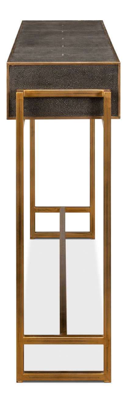 SHAGREEN GOLD & GRAY CONSOLE