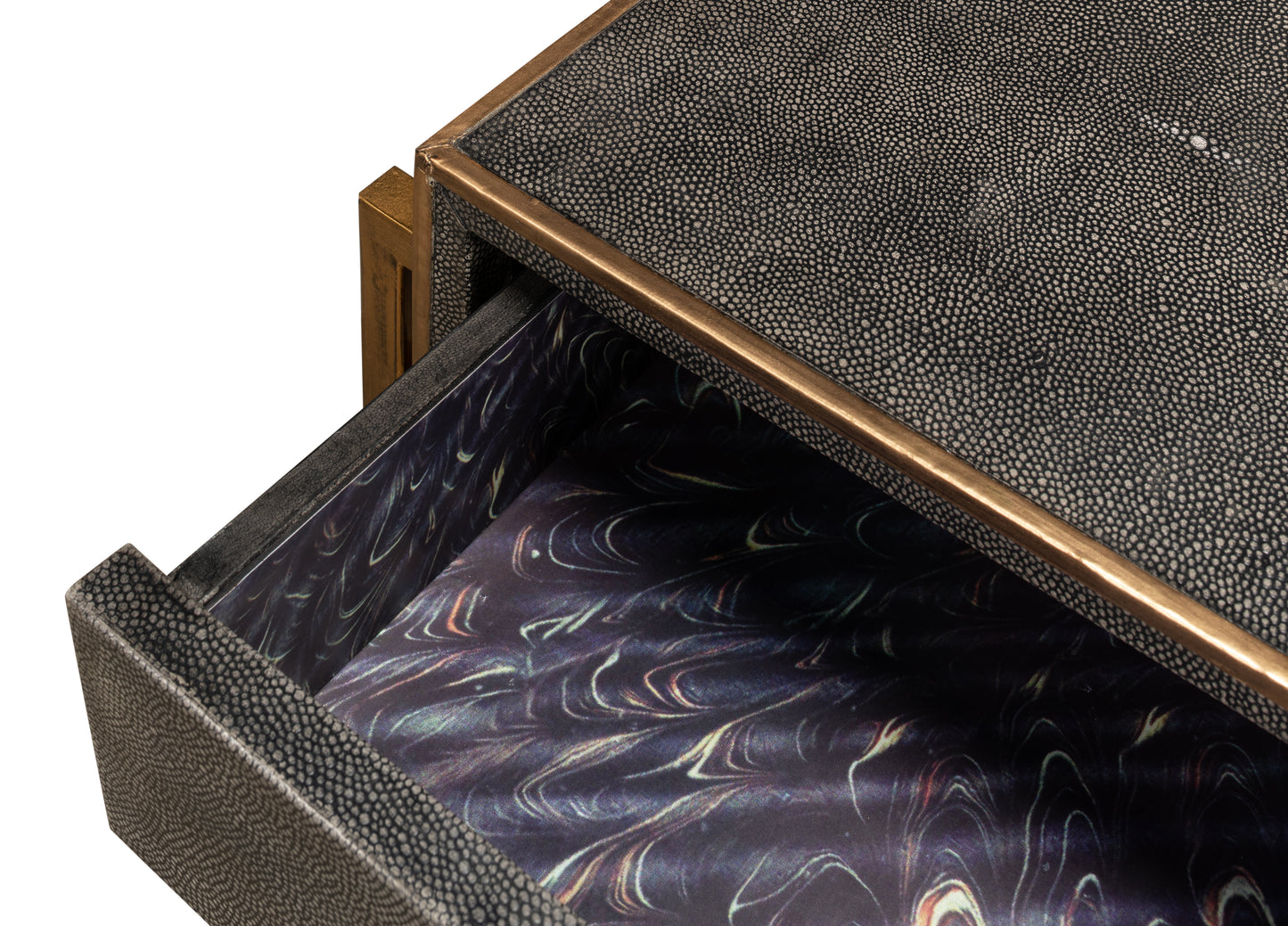 SHAGREEN GOLD & GRAY CONSOLE