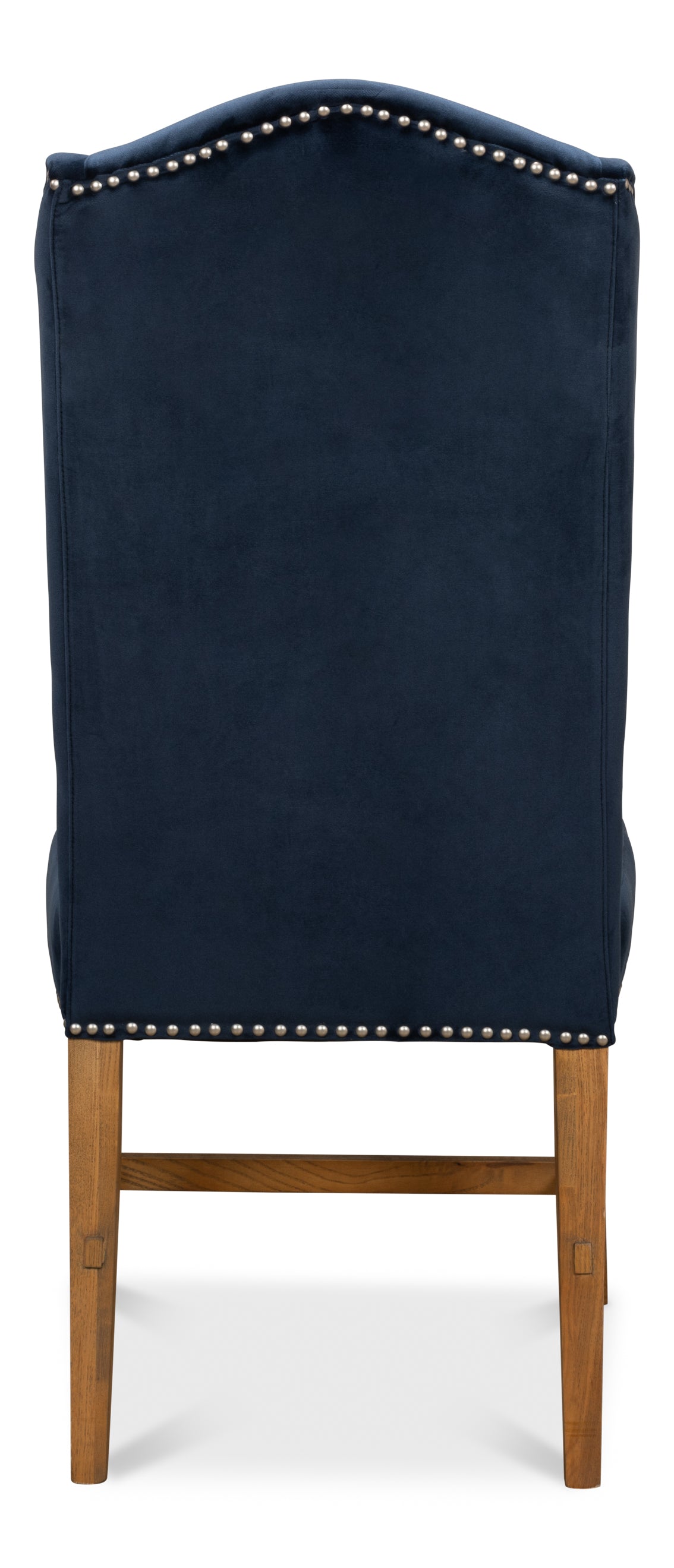 High Back Dining Chair, Blue Velvet