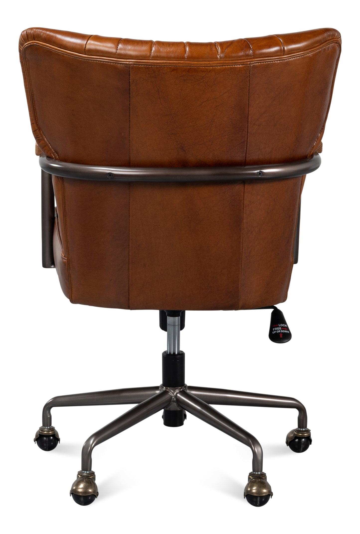 PARKER OFFICE CHAIR, VINTAGE HAVANA LEATHER