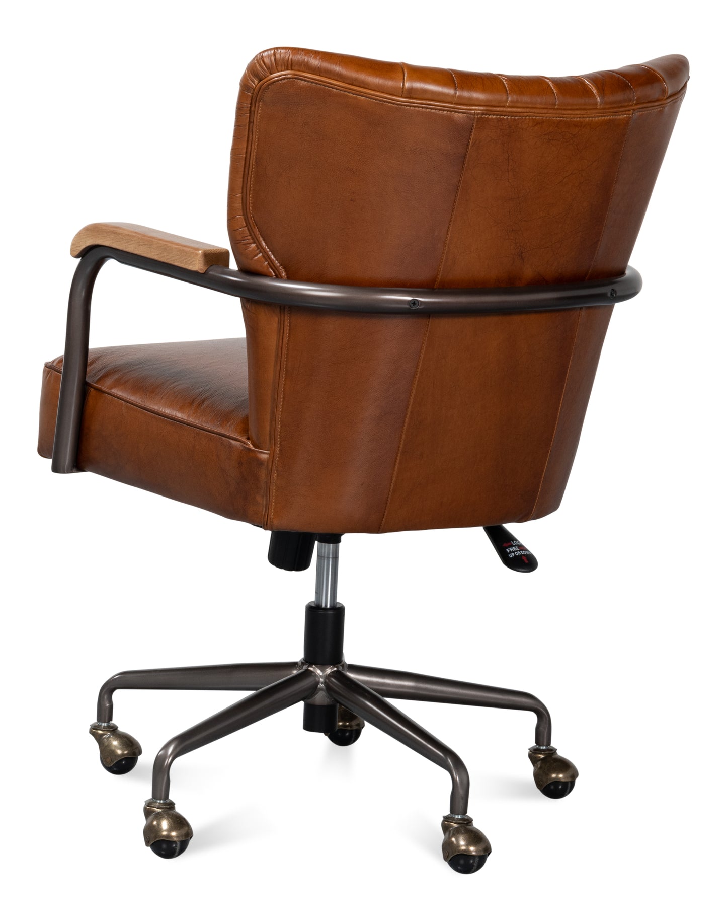 PARKER OFFICE CHAIR, VINTAGE HAVANA LEATHER
