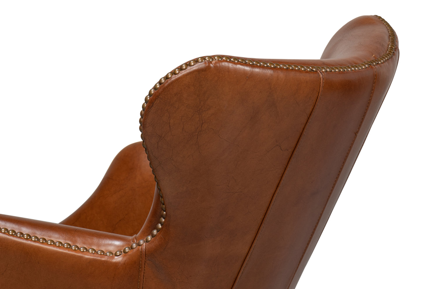 ANDREW JACKSON DESK CHAIR, HAVANA LEATHER