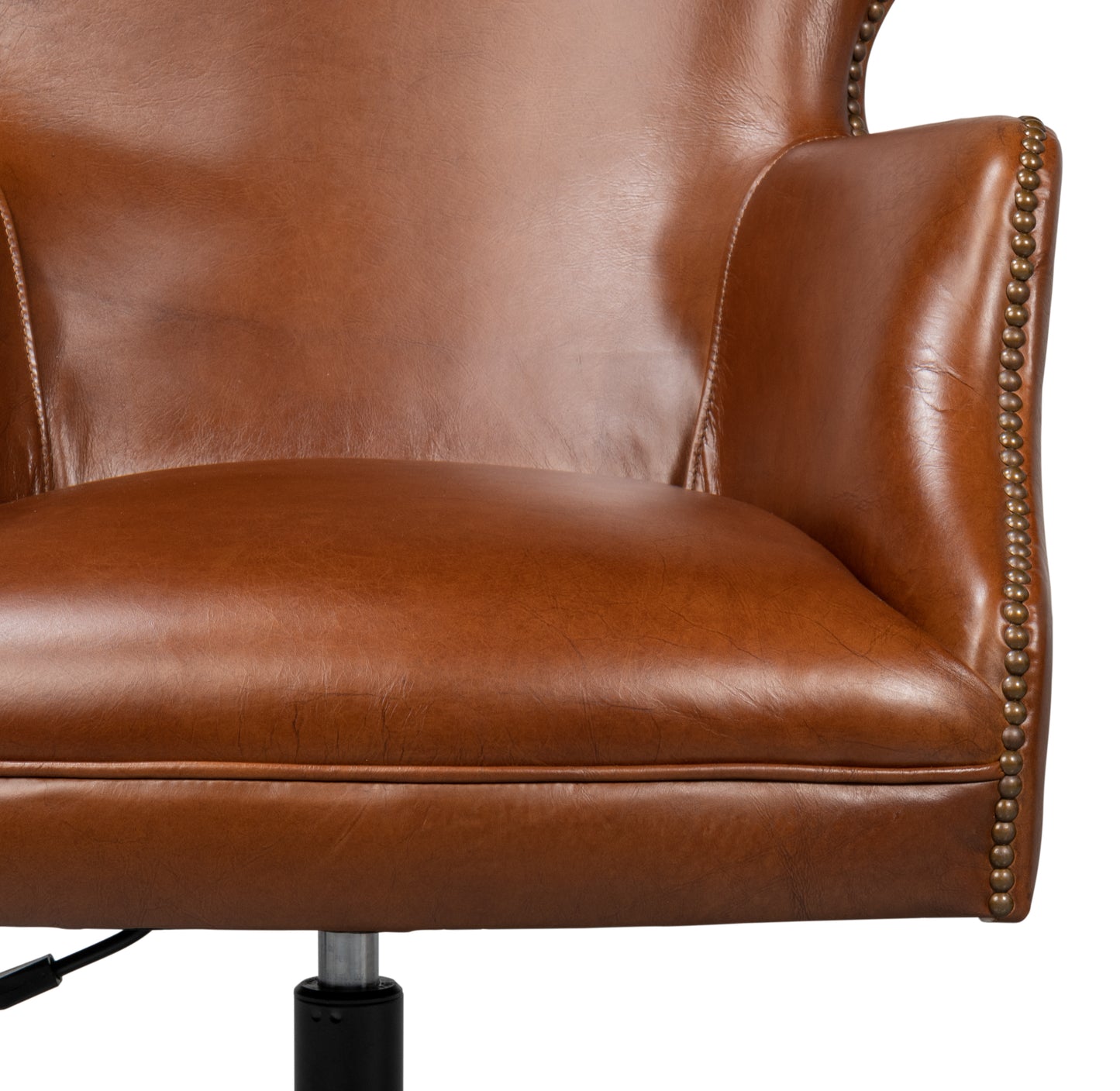 ANDREW JACKSON DESK CHAIR, HAVANA LEATHER