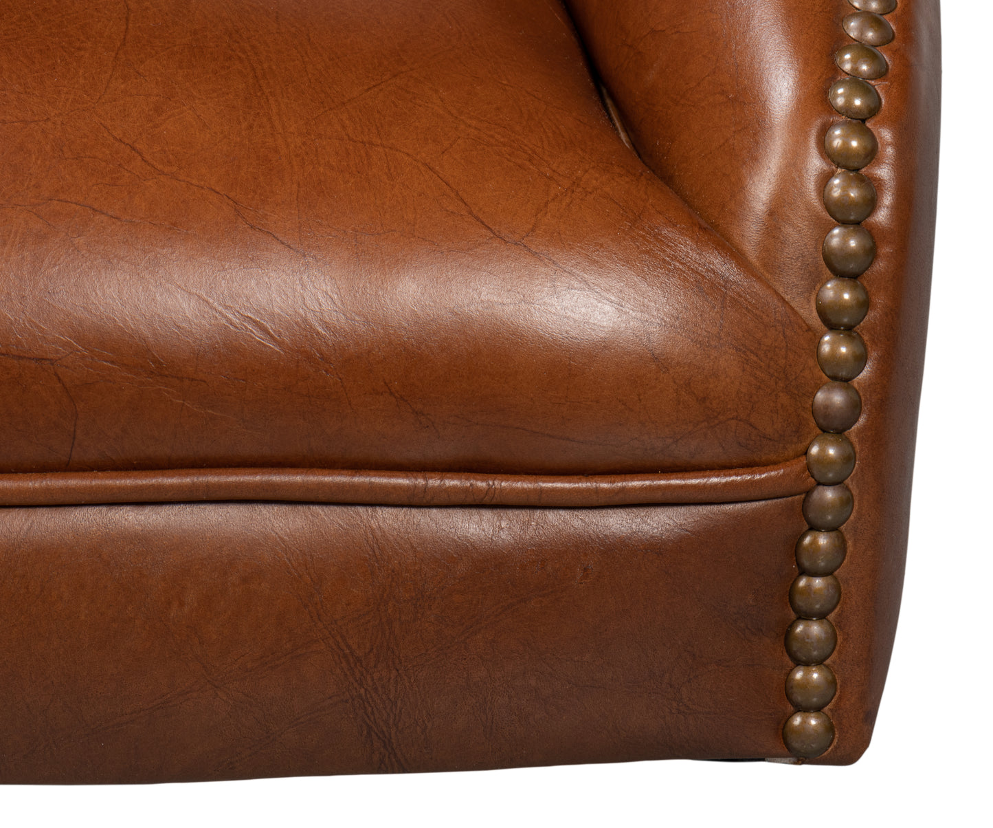 ANDREW JACKSON DESK CHAIR, HAVANA LEATHER