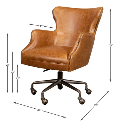 ANDREW JACKSON DESK CHAIR, CUBA BROWN