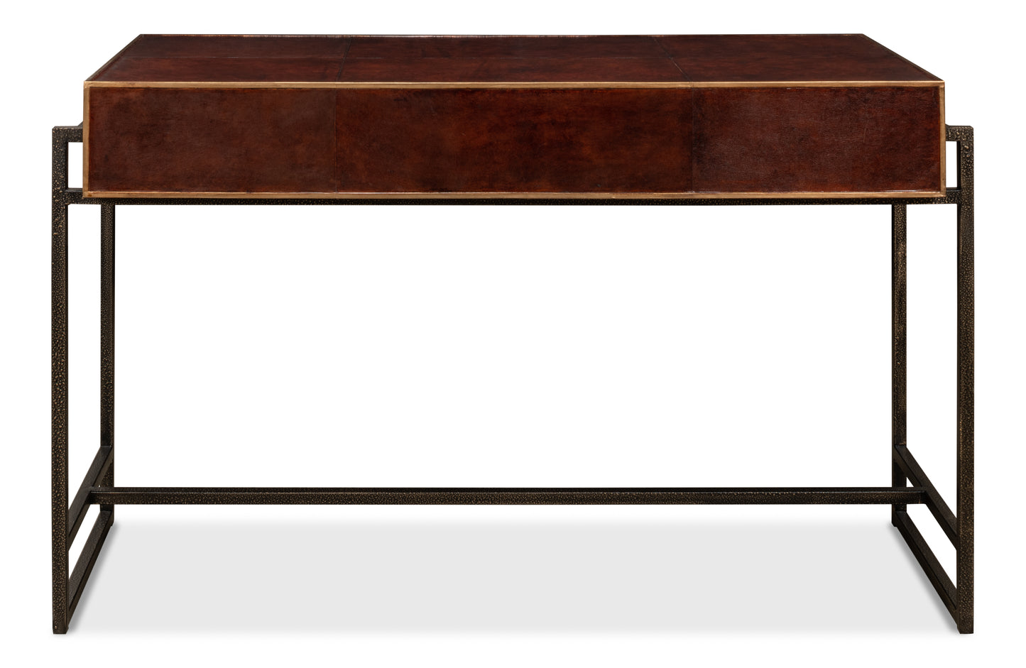 Old Brown Leather Desk