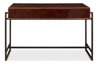 Old Brown Leather Desk
