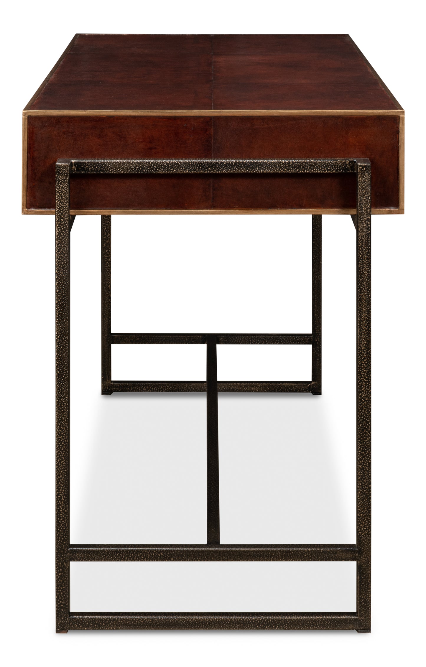 Old Brown Leather Desk