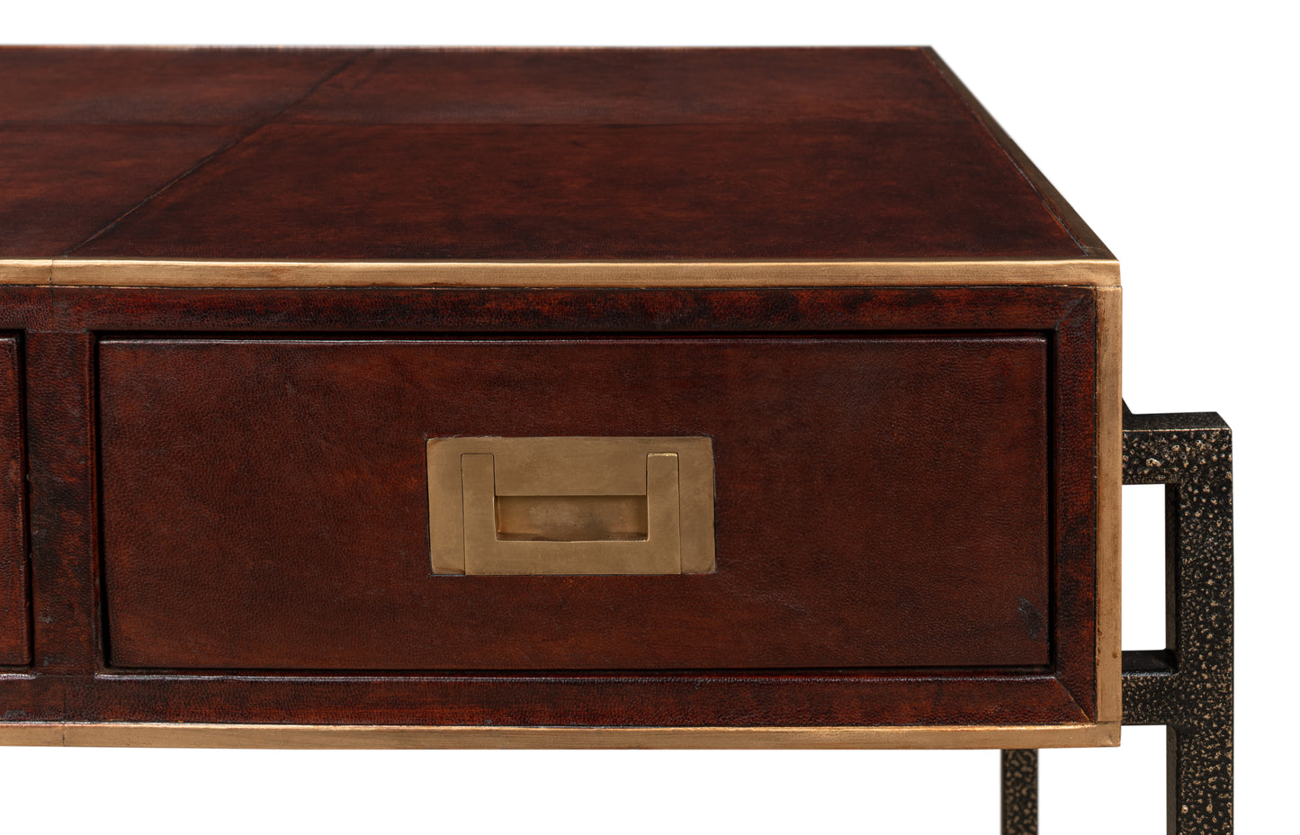 Old Brown Leather Desk