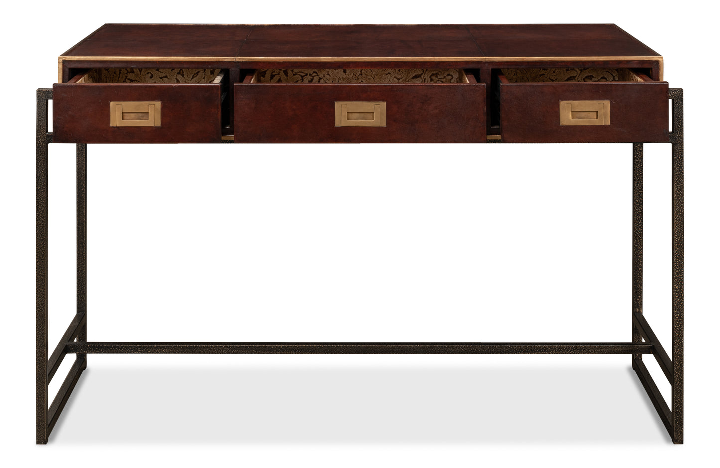 Old Brown Leather Desk