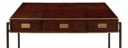 Old Brown Leather Desk