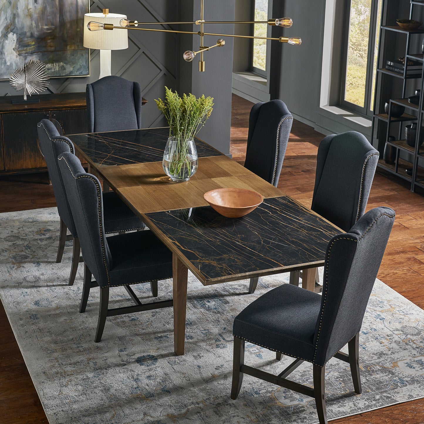 Black High Back Dining Chair