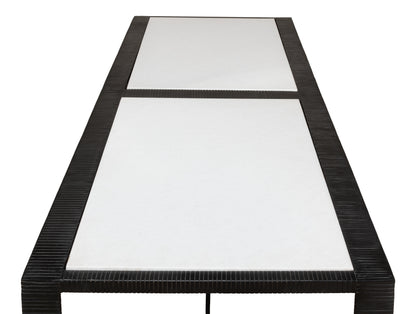 RIDGED IRON RECTANGULAR COFFEE TABLE