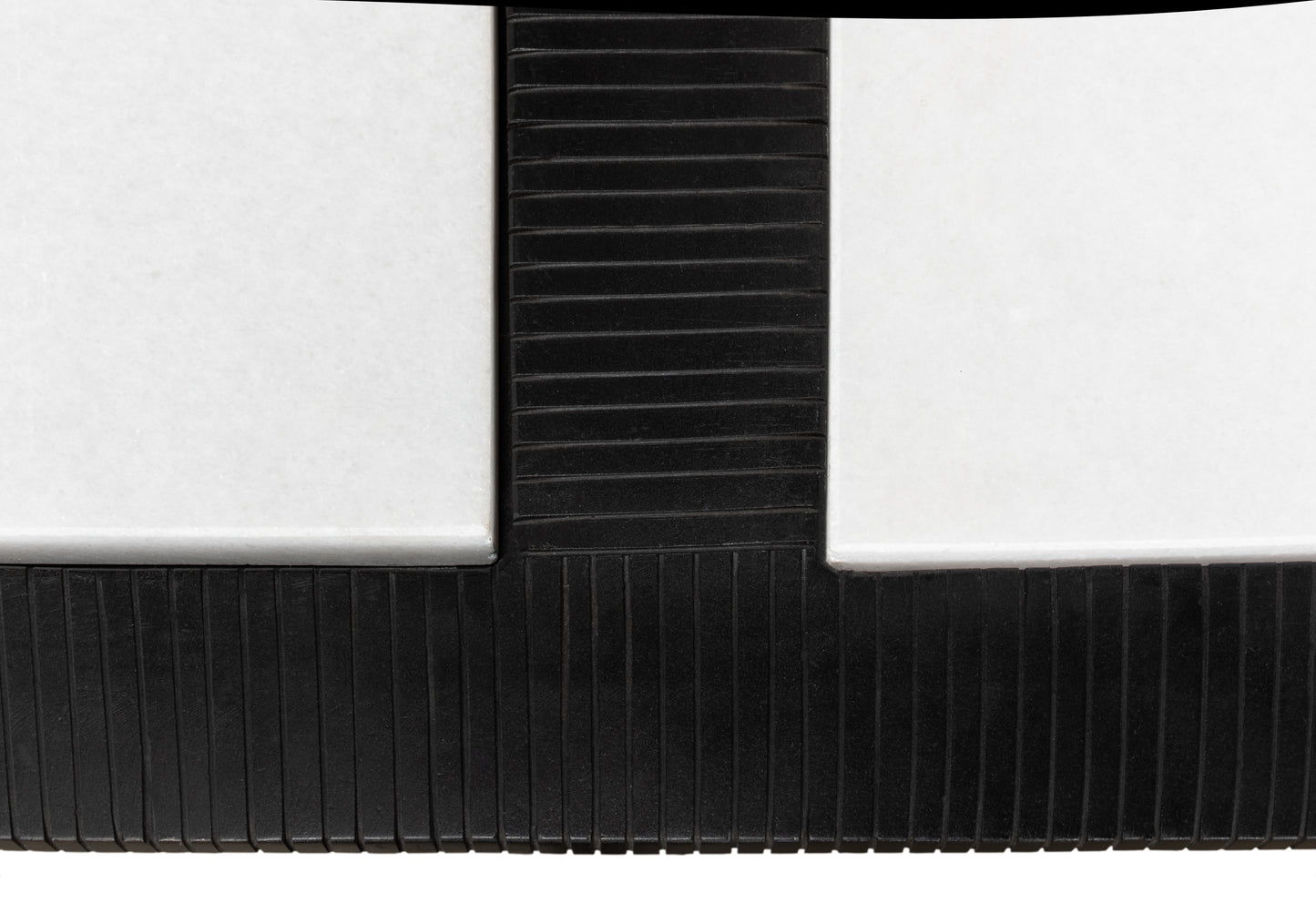 RIDGED IRON RECTANGULAR COFFEE TABLE