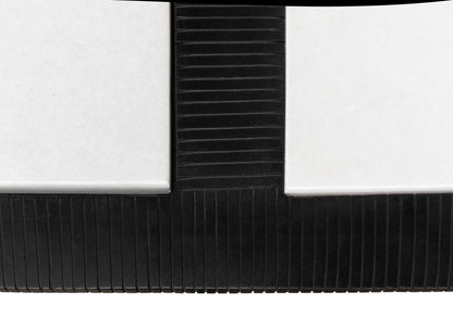 RIDGED IRON RECTANGULAR COFFEE TABLE