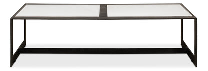 RIDGED IRON RECTANGULAR COFFEE TABLE