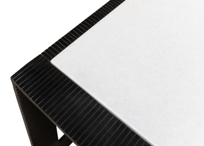RIDGED IRON RECTANGULAR COFFEE TABLE