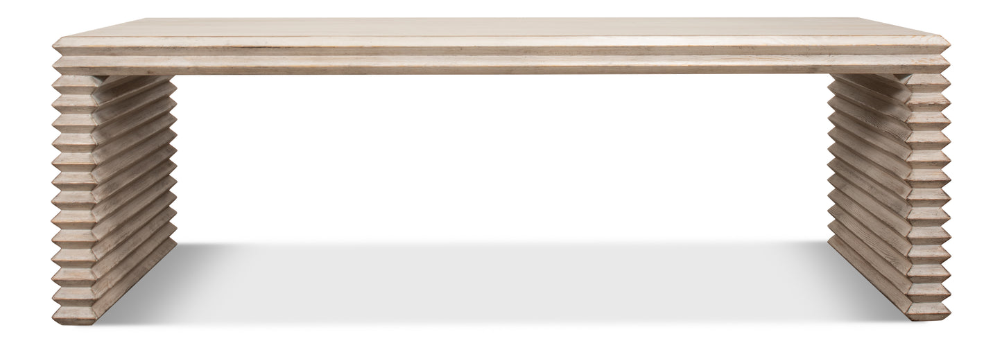 Stacked Cocktail Table  Antique White