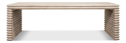 Stacked Cocktail Table  Antique White