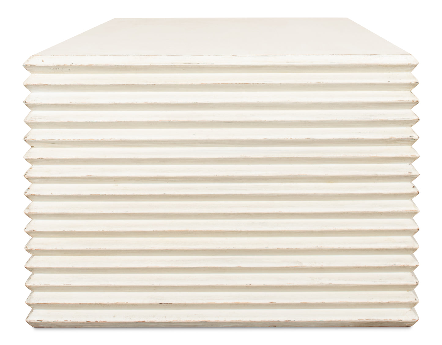 Stacked Cocktail Table  Antique White