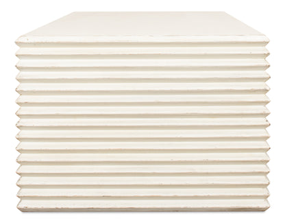 Stacked Cocktail Table  Antique White