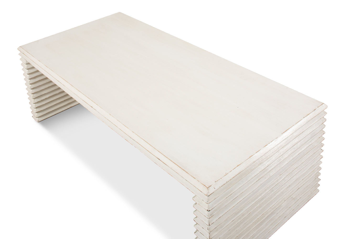 Stacked Cocktail Table  Antique White