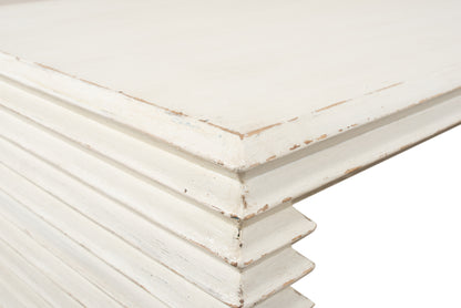 Stacked Cocktail Table  Antique White