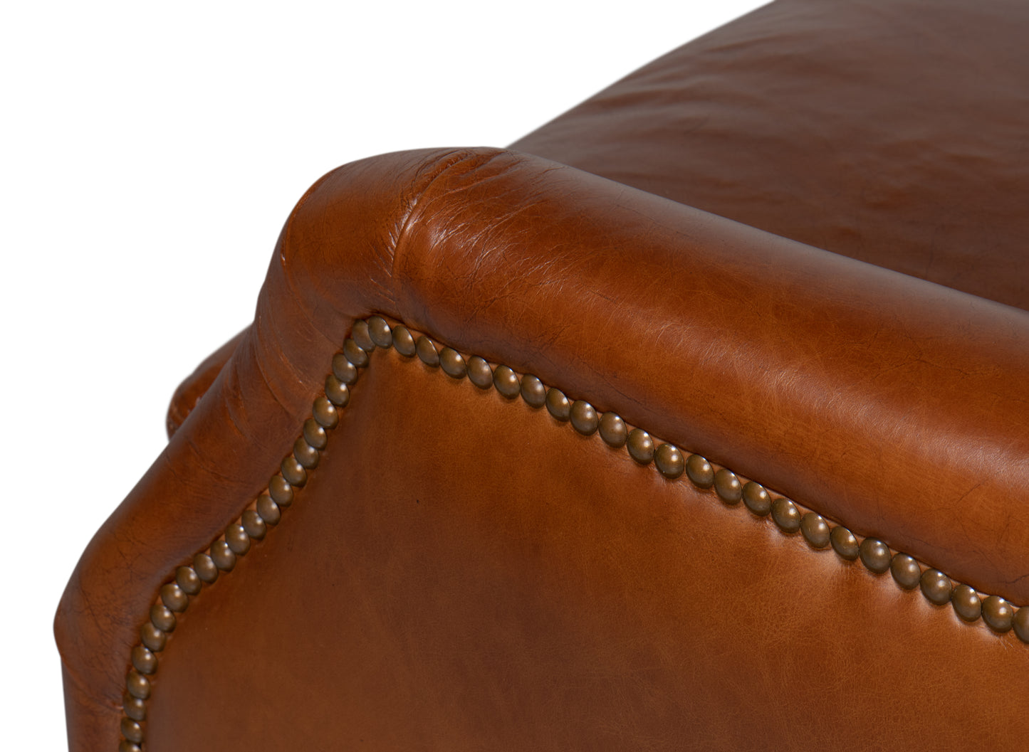 Baker Leather Swivel Chair Havana Lthr