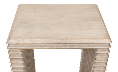 STACKED SIDE TABLE, STONE GREY