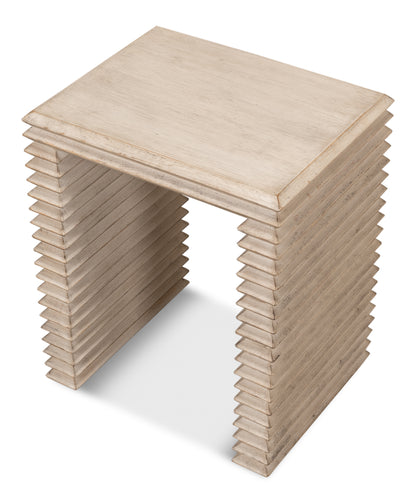 STACKED SIDE TABLE, STONE GREY